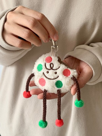 Cookieman聖誕限定白巧糖霜創意可愛曲奇餅干人掛飾毛絨玩