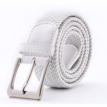 新品高爾夫皮帶男女編織可伸縮無針孔腰帶休閑時尚高爾夫針扣皮帶