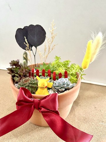 多肉組盆 寶可夢 皮卡丘 百變怪 多肉盆栽 神奇寶貝 客製化生日禮