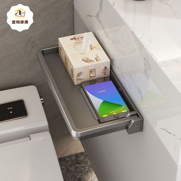 衛生間可折疊洗漱臺置物架壁掛浴室洗臉臺鏡前墻上收納架子免打孔 y7041