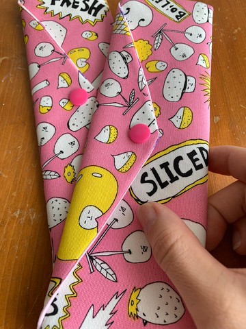 文青風環保筷袋  玉米會笑 粉  手作餐具袋.交換禮物.嚴選最