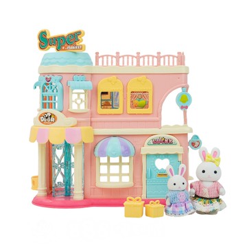 夢想兔子我的冰淇淋甜點超市場景家家酒組(2兔子公仔)(6683)【888便利購】