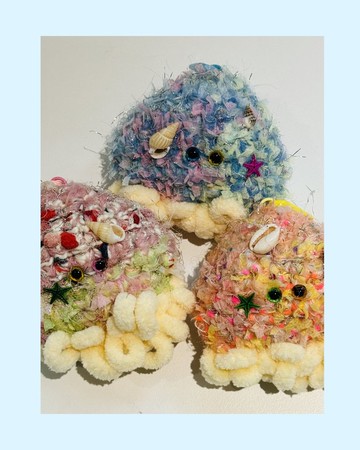 Bosiri 水母鉤針編織鑰匙圈 (僅限日本國內運送)