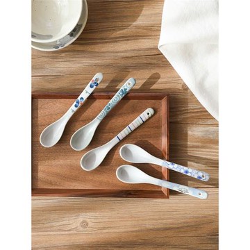 長柄小湯勺西田木雨調羹陶瓷勺咖啡勺攪拌勺瓷勺羹匙瓷器瓷羹勺子