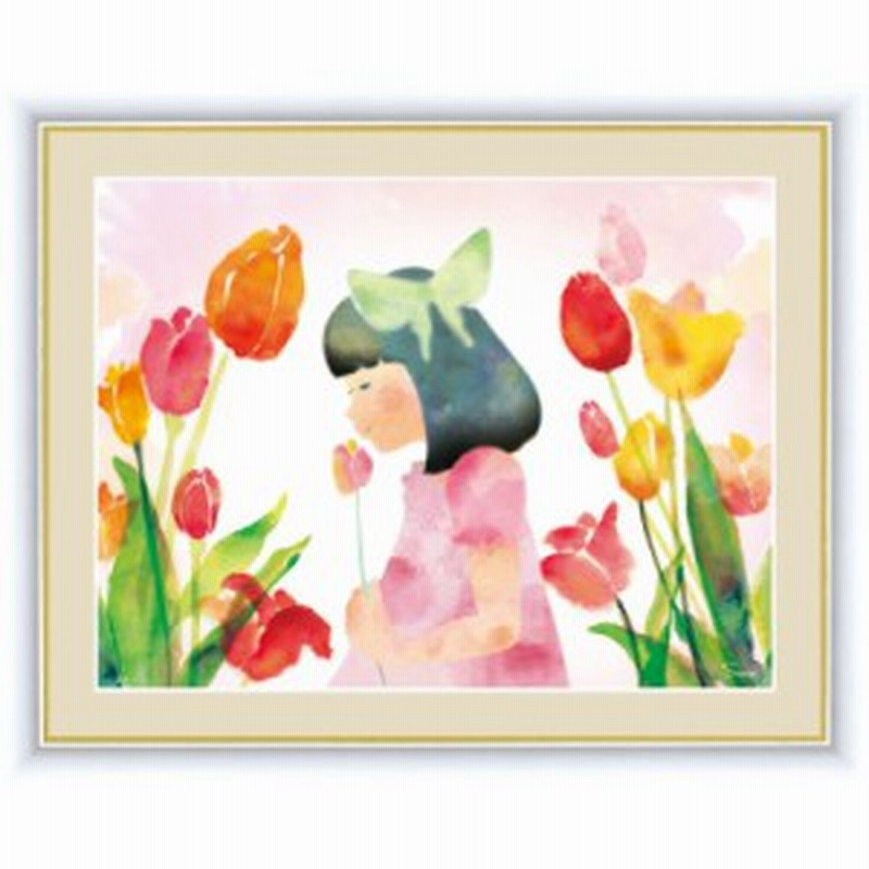 額絵 微笑みの中のこどもたち チューリップと少女 F6 榎本早織 G4 Ch001 F6 代引き不可 通販 Lineポイント最大1 0 Get Lineショッピング