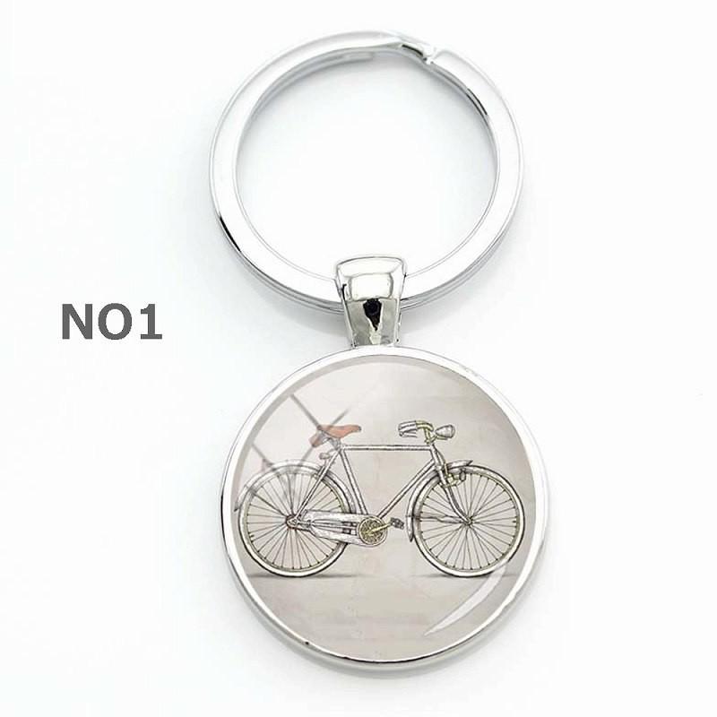 自転車柄 バイシクル 自転車 キーホルダー アンティーク 自転車