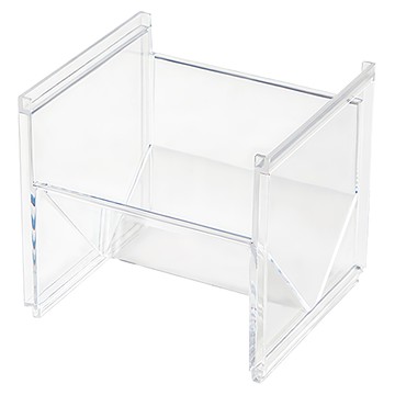 E.dot 可疊加斜口茶包收納盒 透明 尺寸11.6x10.4x10.7cm PS材質