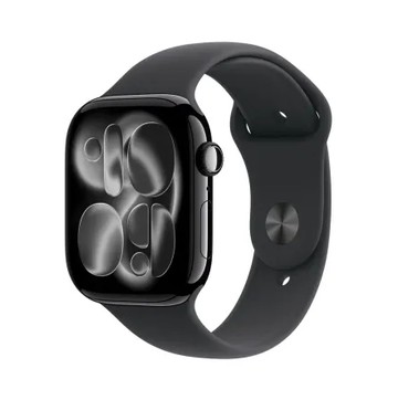 Apple Watch S11 GPS 42mm 曜石黑鋁金屬錶殼配黑色錶帶-S/M