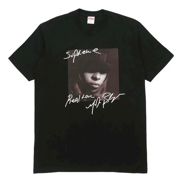 Supreme Week 1 Mary J. Blige Tee Character Printing Short Sleeve Unisex Black