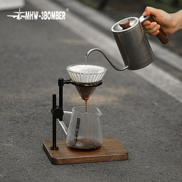 免運附發票 公司貨 工廠直銷 手沖咖啡支架 實木手沖架可調節V60濾杯架 出貨快CH9012