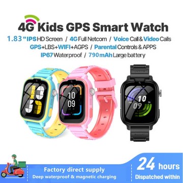 智能電話手表跨境手表精準定位視頻通話全網通4G磁吸充電防水