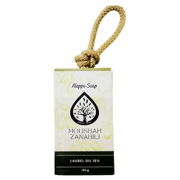 MOUSBAH ZANABILI 薩納貝莉 16%月桂完美呵護 懸掛式阿勒坡皂  150g  1個