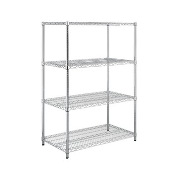 AAA 重型四層電鍍波浪架 120x45x150cm - 鉻色