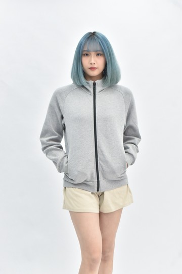 (M) uniqlo 棉質連帽灰色外套