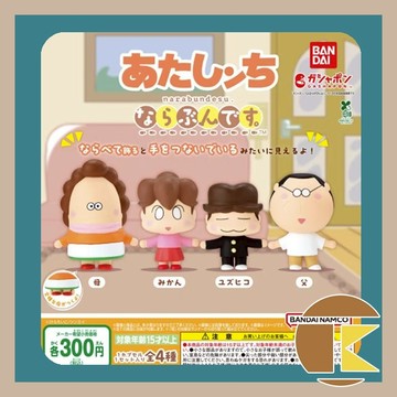 【現貨】正版 日版 BANDAI 我們這一家 排排站 公仔 扭蛋 轉蛋 全4款 花爸 花媽 柚子 橘子 愛蛋客