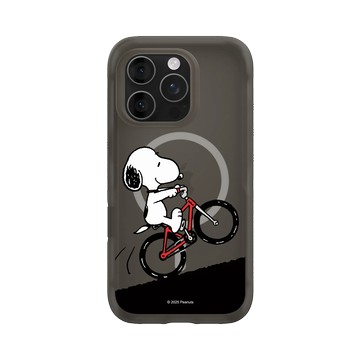 iPhone 16 Pro AirX 本質黑 - 史努比 Snoopy - 騎腳踏車