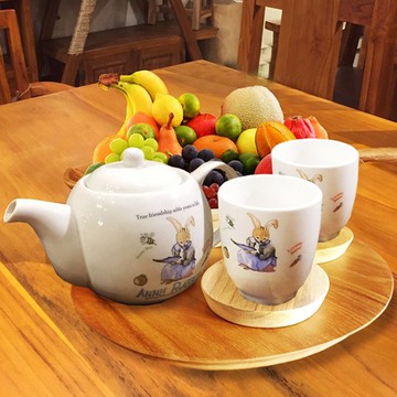 【吉迪市100%原木家具】LT-092A+B 原木和風杯盤墊 一大四小