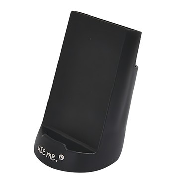 Sunny 三瑩文具 USE ME 2合1手機座筆筒 可放置手機或平板 預留充電孔 多功能使用 桌面整潔  黑色  1個