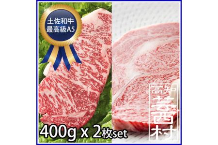 肉 牛 ステーキ土佐 和牛 A5 特選 サーロイン ＆ リブロース ステーキ 400g×2枚セット牛肉 ステーキ A5 最高級ランク steak beef 特産品 高知県産 ギフト （新）〈高知市共通返礼品〉お歳暮 御歳暮