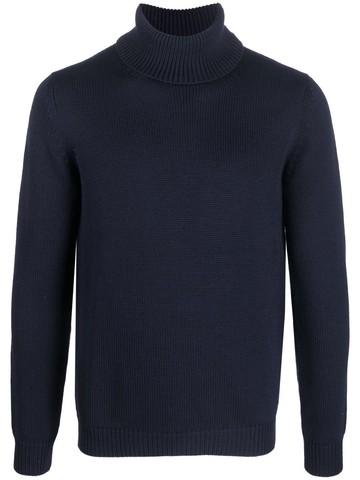 Roberto Collina - wool roll-neck jumper - men - Merino - 46 - Blue