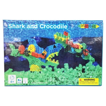 Morphun 積木 會動的鯊魚和鱷魚 Set 200個  1盒  Multicolor