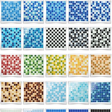 爆款遊泳池水晶玻璃馬賽克瓷磚水池浴室衛生間背景墻藍色紅色廚房地磚lucky2458