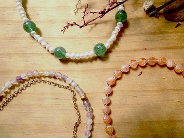 3月優惠款!特價嚕~細鍊   珍珠、綠草莓 超七切面 金太陽 手鍊