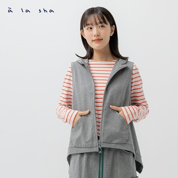 a la sha  尖尖帽造型外搭棉背心