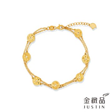 金緻品 黃金手鍊 錢串福連 1.46錢