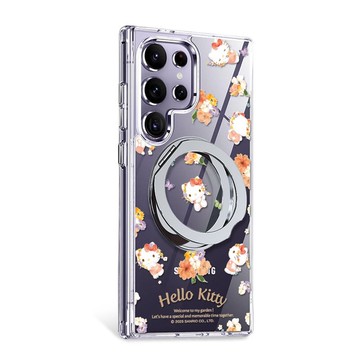 三麗鷗  S25/S24/A56/Flip7 軍規360旋轉磁吸立架殼-花季凱蒂