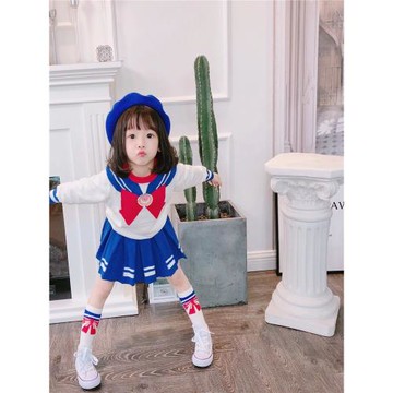 秋季新款兒童美少女戰士cos服針織套裝萬圣節Sailor Moon cosplay