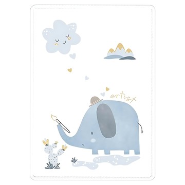 Vanibaby 純棉隔尿墊 四層隔尿系統 透氣又舒適  70 x 90cm  小象  1個