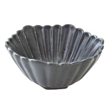 青唐津輪花六角缽 日本製  青色  1個