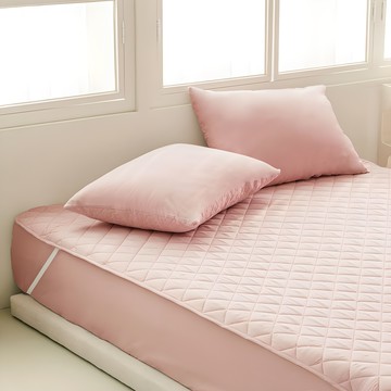 The Zari 日常清新絎縫床墊 (固定綁帶款)  Milky Pink  S/SS(110 x 200cm)