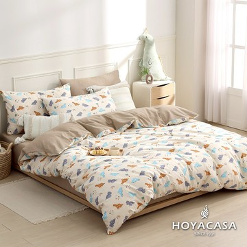 HOYACASA 精梳棉兩用被床包組 (天絲入棉30%)｜小森漫步｜(單人/雙人/加大)