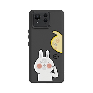 Zenfone 11 Ultra SolidSuit 黑 - 懶散兔與啾先生 Lazy Rabbit and Mr.Chu - 貼玻璃
