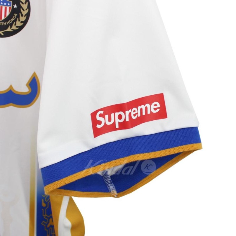 値下げ】SUPREME 21SS Arabic Logo Soccer Jersey アラビックサッカーロゴジャージTシャツ ホワイト サイズ：L |  LINEブランドカタログ