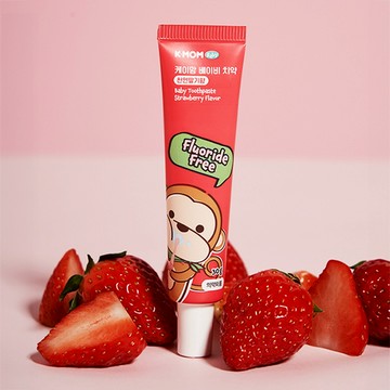 MOTHER-K - 植萃嬰幼兒無氟牙膏-鮮嫩草莓30g