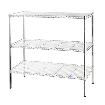 AMOS 置物架 90 x 45 x 90cm 電鍍銀色  3層