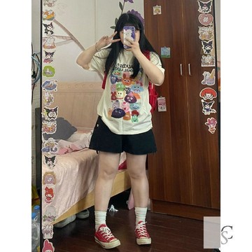 【XL-8XL大尺碼】👩牛仔短褲 短裙 大尺碼女裝 A字短褲2-300斤毛邊牛仔短褲女大碼胖mm高腰寬鬆顯瘦梨形身材闊