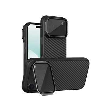 NILLKIN iPhone 18 Pro系列(共用17Pro系列) 纖極碳纖維紋磁吸保護殼(透黑鏡蓋)17/18