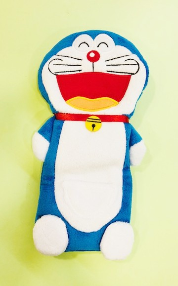 【震撼精品百貨】Doraemon_哆啦A夢~Doraemon造型絨毛筆袋-大笑