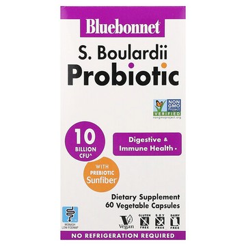 Bluebonnet Nutrition, 布拉酵母菌益生菌，60 粒素食膠囊