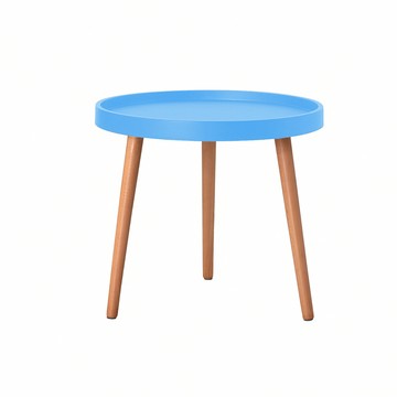 E-home Jafar伽法爾北歐造型小圓几-四色可選藍色