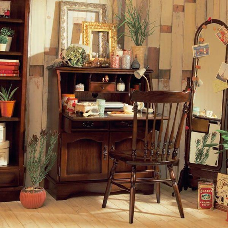 NH113】カリモク家具 コロニアル ライティングビューロー ライティング