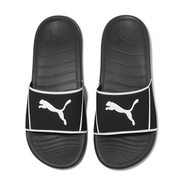 Puma 拖鞋 Popcat 20 Shower 男鞋 黑 白 舒適 基本款 涼拖鞋 38426201
