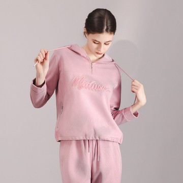 【MEDUSA】粉紅暈染休閒連帽運動上衣(M-XL) | 女休閒上衣