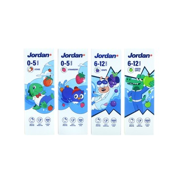 JORDAN 兒童含氟牙膏 1入組 四款任選 (75g 乳牙/恆牙專用牙膏)