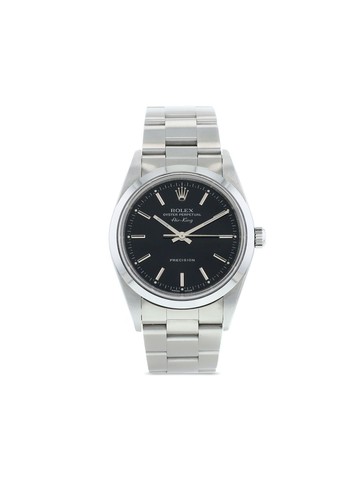 Rolex - 1999 pre-owned Air-King 34mm - unisex - stainless steel/Sapphire Glass - One Size - Black