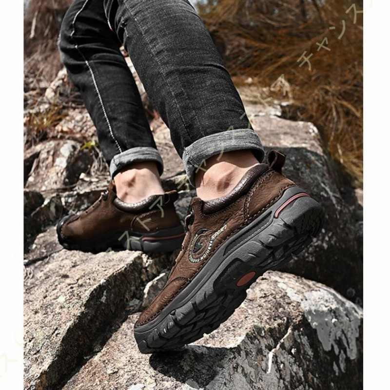 SENNIAN] ハイキングシューズ メンズ トレッキングシューズ 通気 登山 